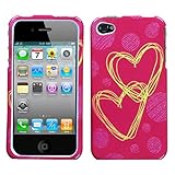 Apple iPhone 4 Glamour Hearts (Sparkle) Phone Protector Cover Case