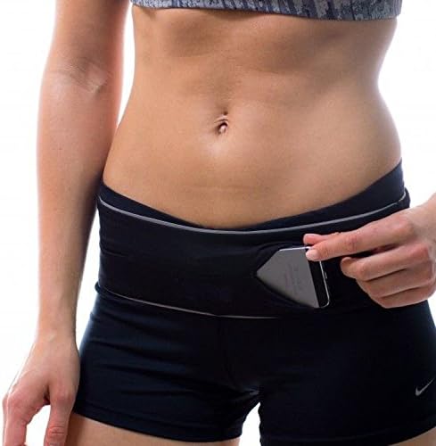 Pardus™ Runner Waist Pack- Pockets for Keys, Money, Cell Phone, Valuables-Best Belt For HandsFree Running, Hiking, Cycling, Workouts, Yoga, Dancing, Travel (Black, XL)