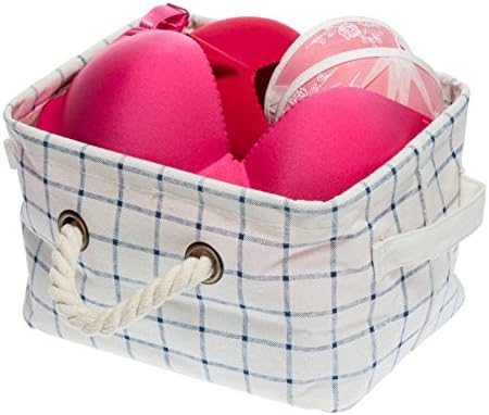 Storage Box ,Feeto Cotton Storage Baskets Cube Storage Organizer Bins for Bras,Underwear, Socks,Tights, Leggings (7.05''x9''x5.5'' )
