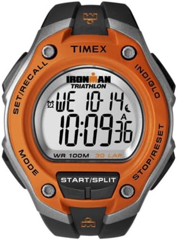 Timex Timex Men's T5K529 Ironman 30 Lap Oversize Watch - Black/Orange