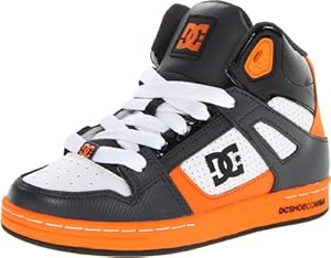 DC Kids Rebound Sneaker (Little Kid/Big Kid),Grey/White,4.5 M US Big Kid