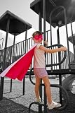 Abracadabrazoo Super Hero Superhero Satin Reversible Cape Pink White