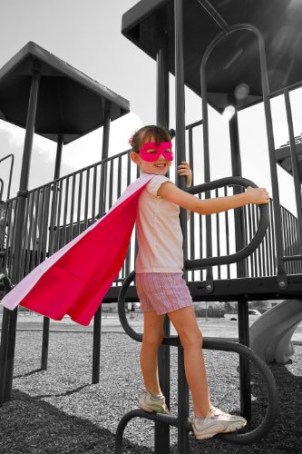 Best Price Abracadabrazoo Super Hero Superhero Satin Reversible Cape Pink White