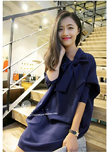 [Kapua] ビッグ リボン コクーン ワンピース レディース 七分袖