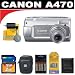 Canon PowerShot A470 7MP Digital Camera with 3.4x Optical Zoom (Gray) + Deluxe DB ROTH Accessory Kit