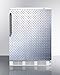Summit VT65M7BIDPL Upright Freezer, Silver With Diamond Plate