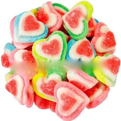 Tripple Layer Hearts Rainbow Candy ~ 1lb