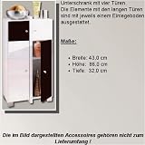 Bad Unterschrank Front Schwarz-Weiss - Korpus Weiss
