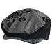 New Herringbone Velvet Print Ivy Driving Golf Cap Hat * Black * Small / Medium