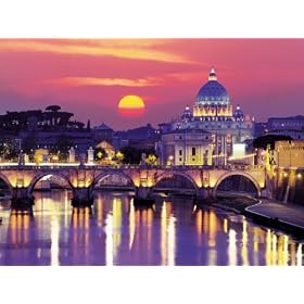 Evening in Rome 1000 Piece Starline Glow-in-The-Dark Puzzle:  Toys &amp; Games
