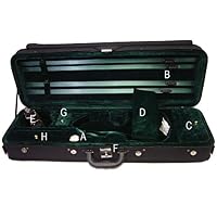 ViolinSmart Oblong Violin Case 4/4 Full Size (Green)