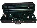 ViolinSmart Oblong Violin Case 4/4 Full Size (Green)