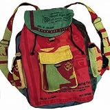 Rice Bag Jute Backpack Boho
