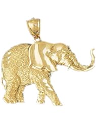 Dazzlers Solid 14k Gold Elephant Charm Pendant Available in three colors from jewelsberry (weights: 4.0 grams only)