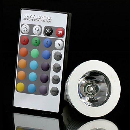 Anse Pack of 2 Pcs 3W E27 RGB LED Color Changing Light Bulb Lamp with Remote Control AC 85V-265V 16 Multi Color