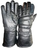 MENS' LEATHER WINTER GAUNTLET GLOVE W/ RAIN COVER - Leatherbull.com