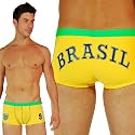 Andrew Christian Brasil (Brazil) Logo Square Cut Swimsuit Swimwear