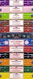 Set of 12 Nag Champa Sunrise Sandalwood Midnight Patchouli Celestial Fortune Blessings Romance Super Hit Jasmine Blossom Rain Forest By Satya
