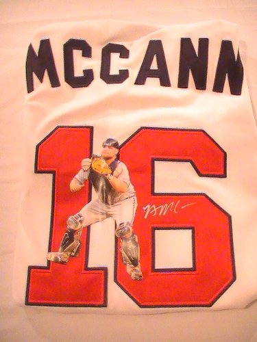 BRIAN MCCANN SIGNED AUTOGRAPHED JERSEY ATLANTA BRAVES COA + HOLOGRAM