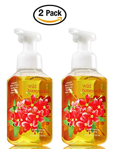 Bath & Body Works Wild Honeysuckle Gentle Foaming Hand Soap - Pack of 2 Honeysuckle scented soaps,8.75 fl oz each