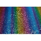 The Buckle Boutique Dazzling Diamond Self Adhesive Sticker Sheet, Blue Rainbow