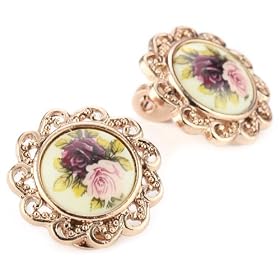 1928 Boutique Manor House Rose Gold-Tone Clip-On Earrings