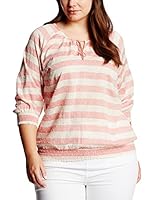 zizzi Blusa Rosa Oscuro / Blanco XL