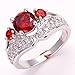 FOLLOWMOON 18K Gold Plated Use Cubic Zirconia Crystal Engagement Wedding Ring