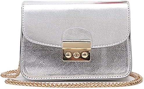 Qianmufan Women Crossbody Handbag with Metal Chain