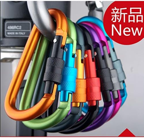 TZL Climbing Carabiner Key Chain Clip Hook D-ring TZL-007 (Black)