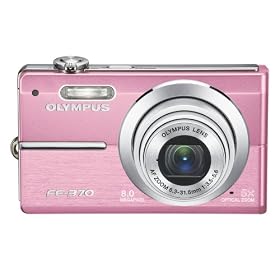 Olympus FE370 8MP Digital Camera with 5x Optical Dual Image Stabilized Zoom (Pink)
