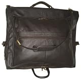 Chestnut Brown Leather Three-suit Garment Bag (#2435-3)