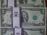 25 New Two $2 Dollar Bill Notes $50 and Fact sheet. Consecutive US BEP Pack Uncirculated Paper Money Currency