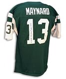 Don Maynard Jets Autographed/Hand Signed Green Jersey with HOF 87 Inscription