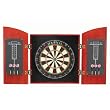 Harvil Solid Wood Dark Cherry Dartboard Cabinet Set
