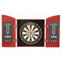 Harvil Solid Wood Dark Cherry Dartboard Cabinet Set