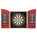Sporting Goods : Harvil Solid Wood Dark Cherry Dartboard Cabinet Set