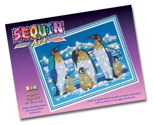 Childrens Toyshop  Toys : Sequin Art and Beads Penguins