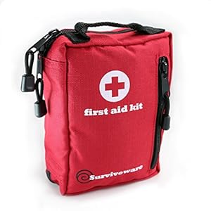 Small First Aid Kit 100 Piece - Best for Hiking, Backpacking, Camping, Travel, Car & Cycling. Waterproof Laminate Bags Protect all Items! Perfect for Outdoor Adventures or be Prepared at Home & Work