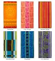 Cotton Craft Geoplaid Spa Velour Beach Towel