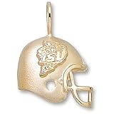 Iowa State ISU Cardinal Helmet Pendant (Gold Plated)