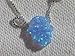 Petite Blue Opal Hamsa Necklace and 925 Silver Chain