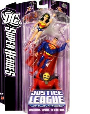  Justice League Unlimited Wonder Woman, Superman, The Demon Etrigan Action Figure Set