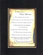 Touching and Heartfelt Poem for Home - Poem for Homes - 9 Rules for a Happy Marriage . . . Poem on 11 x 14 inches Double Beveled Matting