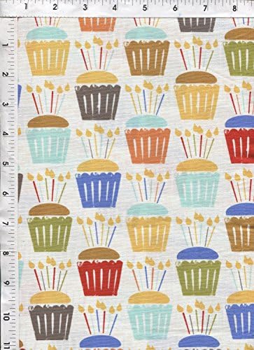 Michael Miller Cupcake Craze White Fabric