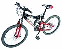 Dyno Ranger Boys Dual Suspension Mountain Bike  - Red/Black, 24-inch