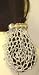 Hand Crocheted Ivory Gimp with Ivory Pearls Dress Snood on Three Gold Plated with Rhinestones Buttons on French Barrette Hair Clip for Women and Teens