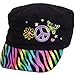 Amscan Groovy Neon Birthday Party Scribble Deluxe Fabric Hat Wearable Favor Supply (1 Piece), 6 1/2