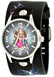 Vintage Ink #VI-W26A Men's Tattoo Inspired Wide Leather Strap Watch