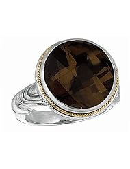 Phillip Gavriel 18K Yellow Gold And Sterling Silver Smokey Quartz Ring